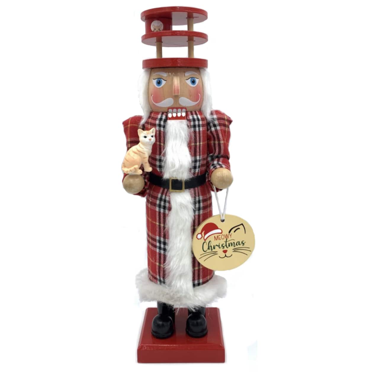 Santa's Workshop 14" Cat Lover Nutcracker